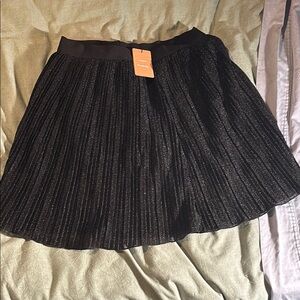 Elegant Black Pleated Skirt